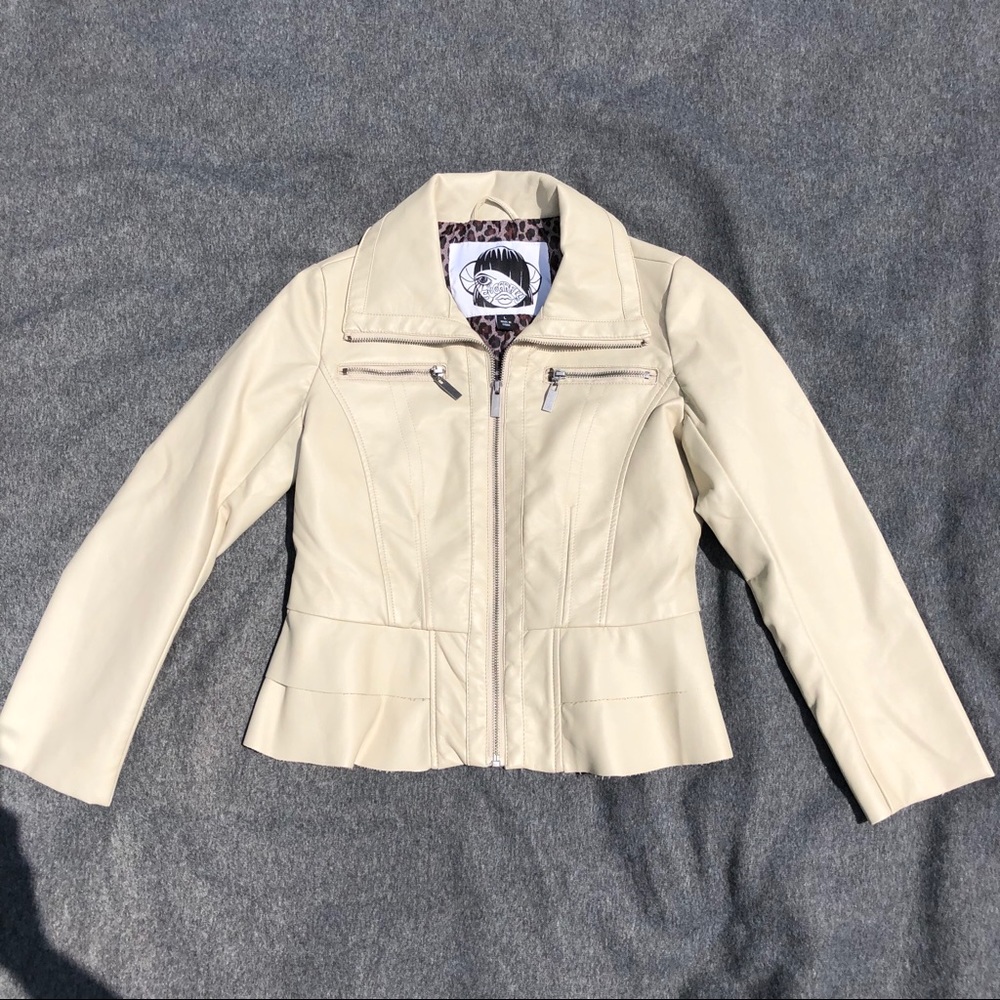 White leather jacket
